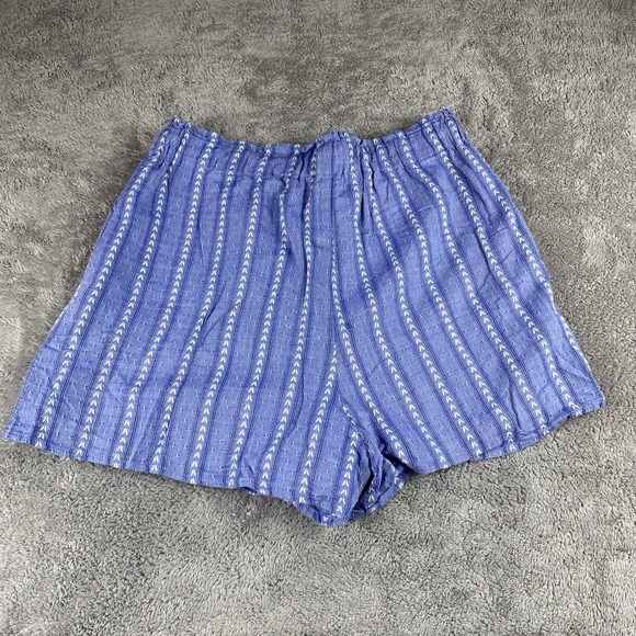 BCBGeneration Striped Shorts Womens Small Blue Drawstring Mid Rise - Picture 11 of 14